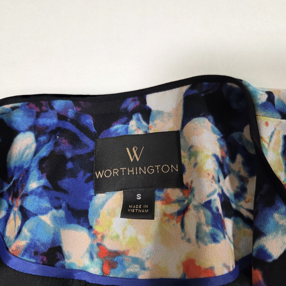 Worthington Pant Suit 90s Vintage Y2K Multicolor Floral Pantsuit Pleated - Picture 2 of 16
